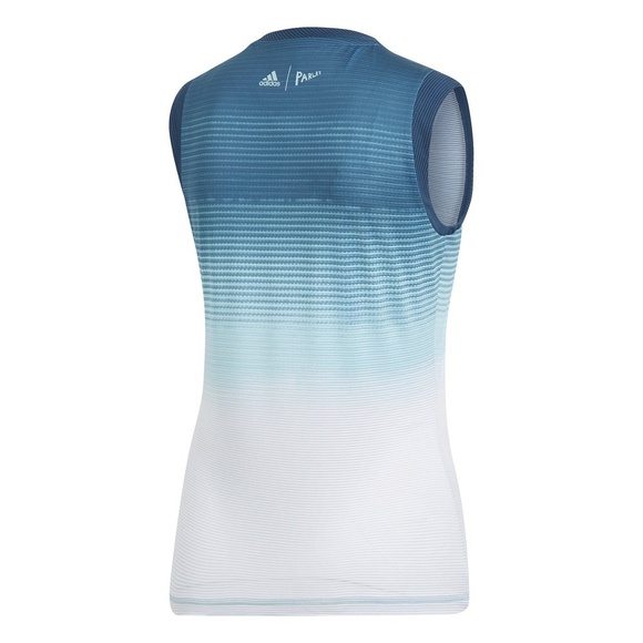 ADIDAS x Parley Tennis Tank Blue White Top XS - Picture 2 of 10